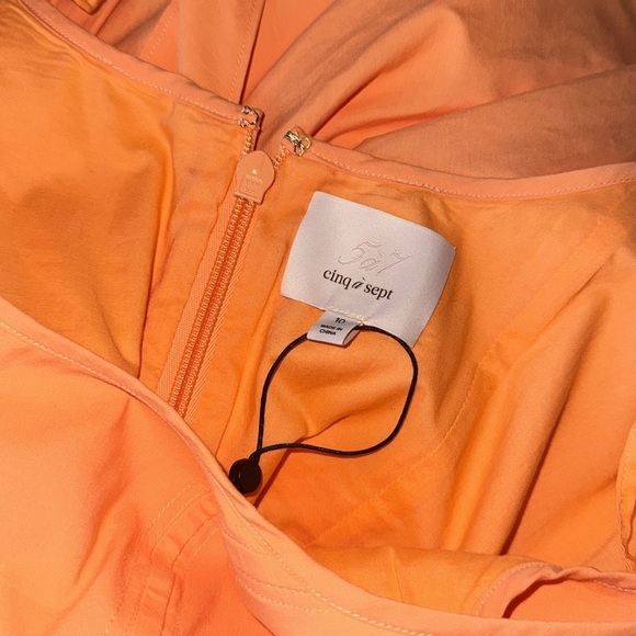 NEW Cinq à Sept Kilah Cotton Belted Midi tank Dress Marmalade Orange sz 10 - Picture 7 of 12